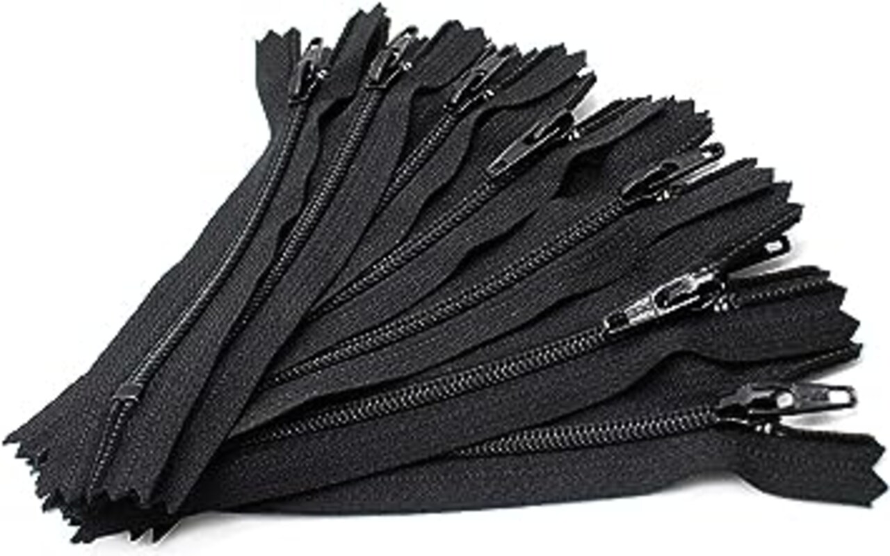YKK #3 Skirt & Dress Zippers 9 Inch Closed Bottom ~ 580 Black (12 Zippers / Pack)